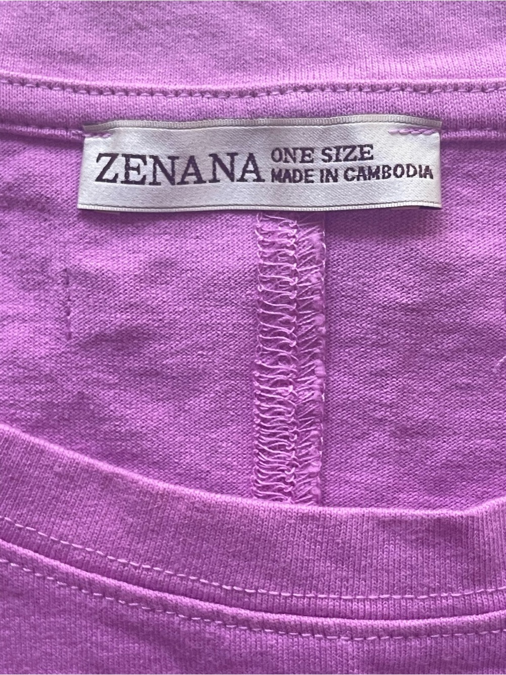 ZENANA Lavender Cropped Tee – Relaxed Boho Short Sleeve Top Size OS NWT - Picture 5 of 10